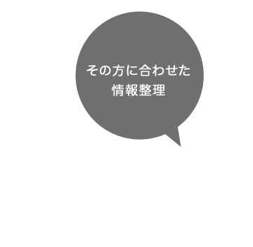 その方に合わせた情報整理